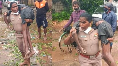 Chennai Rains: భుజాలపై మోసుకుంటూ ఆసుపత్రికి.. ఎస్ఐ రాజేశ్వరి కాపాడిన వ్యక్తి మృతి