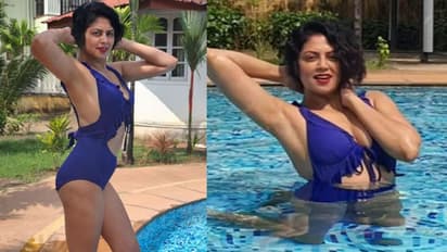 बाल कटवाने के बाद Kavita Kaushik नीली बिकिनी में आई नजर, पूल में दिखा रही थी कातिलाना अदाएं