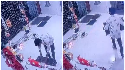 హనుమంతుడి కాళ్లు మొక్కి.. ముందున్న హుండీ కొట్టేసిన దొంగ.. వైరల్ అవుతున్న వీడియో ఇదే