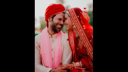 Rajkummar Rao-Patralekhaa wedding: ವರನಿಗಾಗಿ ವಧುವಿನ ಲೆಹಂಗಾದಲ್ಲಿತ್ತು ಸ್ಪೆಷಲ್ ಮೆಸೇಜ್