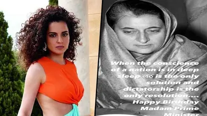 Indira Gandhi birthday: Kangana Ranaut takes a major dig at former Prime Minister (Read post)