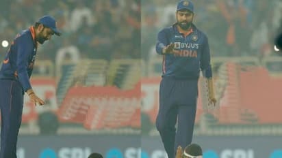 IND vs NZ: रोहित शर्मा का पैर छुने मैदान में घुसा फैन, नतमस्तक हुआ, 'हिटमैन' ने भी दिया आशीर्वाद, देखें Video