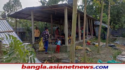 Elephant attack - এক বাড়িতেই হামলা ৪০ দামালের, ভাঙা বাড়িতেই দিন কাটাচ্ছে দিন মজুরের পরিবার