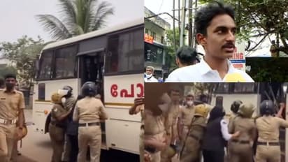 Mofia : എസ്.പിയെ കാണാനെത്തിയ മൊഫിയയുടെ സഹപാഠികളെ കസ്റ്റഡിയിലെടുത്തു: എസ്.പി ഓഫീസിന് മുന്നിൽ സംഘർഷം