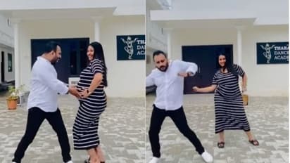 നിറവയറിൽ അർജുനൊപ്പം നൃത്തം ചെയ്ത് സൗഭാഗ്യ: വീഡിയോ