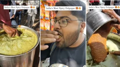 Viral Video : 'എന്തൊരു എരിവാണ്'! സ്പൈസി ഗോൽഗപ്പ കഴിക്കുന്ന വീഡിയോ പങ്കുവച്ച് ഫുഡ് വ്ളോഗർ