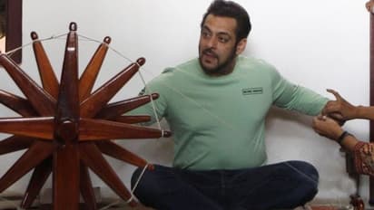 'Antim' promotion: Salman Khan's 'charkha' moment at Sabarmati Ashram