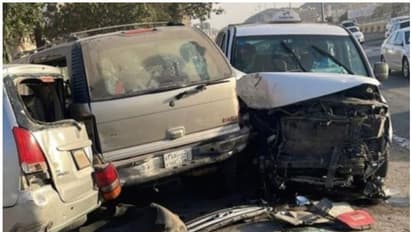 Accident : സൗദിയില് മൂന്ന് കാറുകള് കൂട്ടിയിടിച്ച് അപകടം, എട്ടുപേര്ക്ക് പരിക്ക്