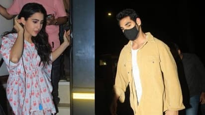 Spotted: Sara Ali Khan in a hot appearance, Ahan Shetty in a casual attire