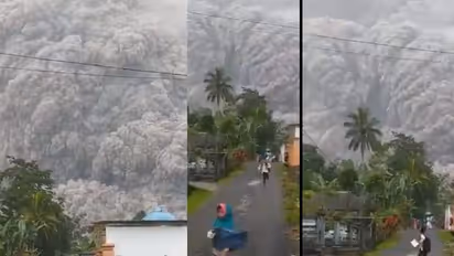 Volcano : ചുട്ടുപൊള്ളുന്ന അഗ്നിപര്വ്വത ലാവ പുറകില്, നിലവിളിച്ചു കൊണ്ടോടുന്ന നാട്ടുകാര്, ദൃശ്യങ്ങള്