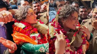 Kangana Ranaut visit Mathura: ಮಥುರಾ ವೃಂದಾವನ ಠಾಕೂರ್ ಬಂಕೆ ಬಿಹಾರಿ ದೇವಸ್ಥಾನಕ್ಕೆ ಕಂಗನಾ ಭೇಟಿ!