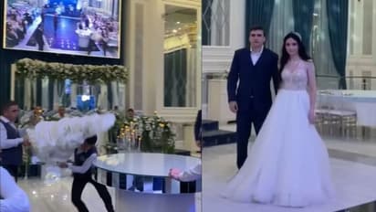 Viral Video : വിവാഹവേദിയില് തട്ടുകളായ കേക്ക് നിലത്തുവീണു; അമ്പരന്ന് വധൂവരന്മാർ, പിന്നീട് സംഭവിച്ചത്...