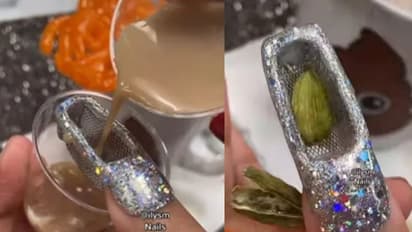 Viral Video : നഖത്തിൽ ഘടിപ്പിച്ച അരിപ്പയിലൂടെ ചായ അരിക്കുന്ന യുവതി; വീഡിയോ വൈറൽ