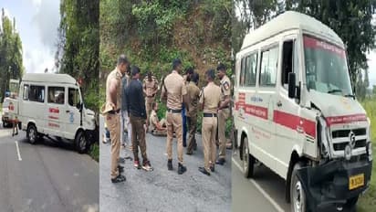 Ambulance accident:வீரர்களின் உடல்களை கொண்டு சென்ற வாகனங்கள் அடுத்தடுத்து விபத்து..செல்லும் வழியில் பரபரப்பு!!