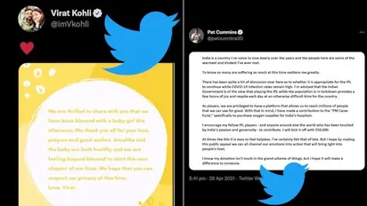 Kohli's tweet announcing Vamika's birth 'most liked tweet' of 2021 in India; Cummins' post 'most-retweeted'
