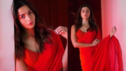 Alia Bhatt : സബ്യസാചിയുടെ ചുവപ്പ് സാരിയില്‍ മനോഹരിയായി ആലിയ ഭട്ട്; ചിത്രങ്ങള്‍