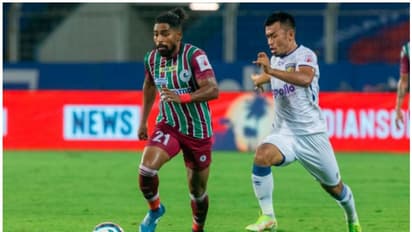 ISL 2021, এটিকে মোহনবাগান ও চেন্নাইয়িন সিটি এফসি ম্যাচ, প্রথমার্ধের শেষে খেলার ফল ১-১