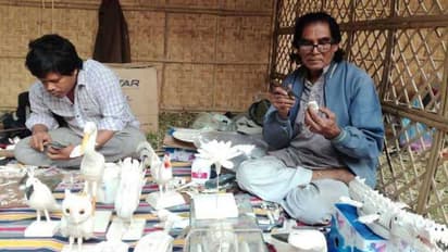 Murshidabad Artist: প্রতিযোগিতার বাজারে বন্ধের মুখে শোলা শিল্প, পেটের টানে অন্য কাজের খোঁজে শিল্পীরা