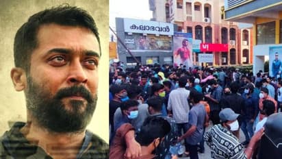 Suriya: கேரளாவில் கெத்து காட்டிய சூர்யா.. தியேட்டரில் ரிலீசான சூரரைப் போற்று- வெறித்தனமாக கொண்டாடிய ரசிகர்கள்