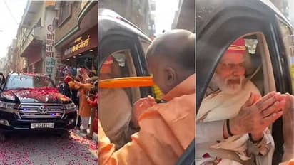 Modi In Varanasi: ಕಾಶಿ ಹಾದಿಯಲ್ಲಿ ಕಾರು ನಿಲ್ಲಿಸಿ ಸ್ಥಳೀಯರು ಕೊಟ್ಟ ಪಗಡಿ, ಶಾಲು ಧರಿಸಿದ ಮೋದಿ!