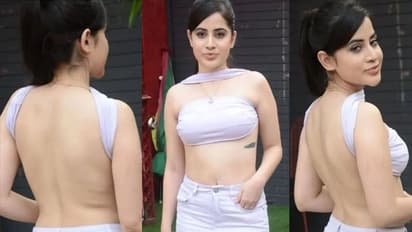 Urfi Javed : খোলা পিঠে চুঁইয়ে পড়ছে উষ্ণতা, অনাবৃত উরু-নাভির খাঁজে ঝড় তুললেন উরফি