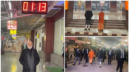 PM Modi in Varanasi : അര്ധരാത്രിയില് വാരണാസി ചുറ്റി മോദിയും യോഗിയും; ചിത്രങ്ങള് വൈറല്