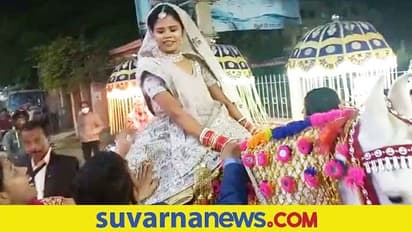 ಕುದುರೆ ಏರಿ ಮದುವೆ ಮಂಟಪಕ್ಕೆ ಬಂದ ವಧು, ಬೇಷ್ ಎಂದ ನೆಟ್ಟಿಗರು!
