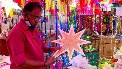 Christmas Stars : പേപ്പർ നക്ഷത്രങ്ങൾക്കല്ല, ഇപ്പോൾ പ്രിയം എൽഇഡികൾക്ക്, ഹൈടെക് ആയി ക്രിസ്മസ് വിപണി