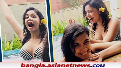 Ritabhari Bikini Photo : নীল জলে যেন অপ্সরার হিল্লোল, ঋতাভরীর বক্ষ-বিভাজিকায় কাত নেটদুনিয়া