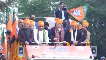 Uttarakhand Election 2022: BJP holds 'Vijay Sankalp Yatra' in Kumaon led by Minister Anurag Thakur, CM Dhami