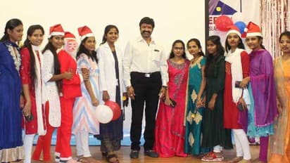 బసవతారకం క్యాన్సర్ ఆసుపత్రిలో క్రిస్మస్ వేడుకలు: పాల్గొన్న బాలకృష్ణ