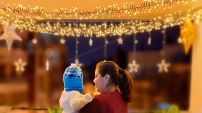 Christmas lights On: ಕಿಸ್ಮಸ್ ಸಂಭ್ರಮ, ಮಗನಿಗೆ ಬೆಳಗೋ ನಕ್ಷತ್ರಗಳ ತೋರಿಸಿದ ಮೇಘನಾ