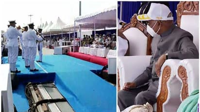 Ram Nath Kovind Kerala Visit : രാഷ്ട്രപതി നാവിക ആസ്ഥാനത്ത്,വിവിധ സേനാ വിഭാഗങ്ങളുടെ അഭ്യാസ പ്രകടനങ്ങൾ നടന്നു