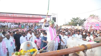 వడ్లు కొనమంటున్న బిజెపి మనకొద్దు...డిల్లీ గద్దెపై నుండి దించేద్దాం..: హరీష్ రావు