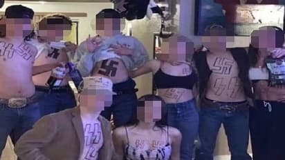 നാസി അടയാളം ദേഹത്തുവരച്ച് വിദ്യാര്‍ത്ഥികളുടെ ചിത്രങ്ങള്‍, നടപടിയെടുക്കണമെന്ന് മാതാപിതാക്കളും വിദ്യാര്‍ത്ഥികളും