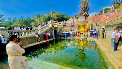 Mekedatu Project: ಮೇಕೆದಾಟು ರ‍್ಯಾಲಿ ಯಶಸ್ಸಿಗೆ ಕಾವೇರಿಗೆ ಡಿಕೆಶಿ ಪೂಜೆ