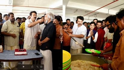 കേക്ക് മുറിച്ച്, ബിരിയാണി വിളമ്പി 'സേതുരാമയ്യര്'; 'സിബിഐ' സെറ്റിലെ ക്രിസ്മസ് ആഘോഷം