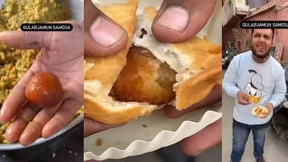 Food Video: സമൂസയ്ക്കുള്ളില്‍ ഗുലാബ് ജാമുൻ; കഴിച്ച  ഫുഡ്‌ ബ്ലോഗറുടെ 'എക്സ്പ്രഷൻ' വൈറല്‍