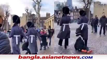 Tower of London Child: ধাক্কা মেরে শিশুকে ফেলে দিল ব্রিটিশ মহারানীর প্রহরী, ভাইরাল ভিডিও