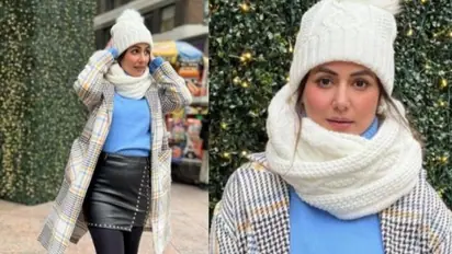 Hina Khan turns the heat up in New York, check her winter fashion photos