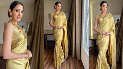 Pragya Jaiswal :  చీర మాత్రమే కాదు మేని ఛాయ కూడా బంగారమే.. గోల్డ్ శారీలో మెరిపిస్తున్న ప్రగ్యా జైశ్వాల్