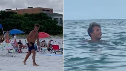 അലിയുന്ന ട്രൗസർ ധരിച്ച് കടലിൽ നീന്താനിറങ്ങിയ യുവാവിന് സംഭവിച്ചത്