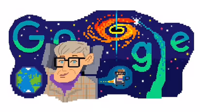 Google doodle remembers theoretical physicist Stephen Hawking on his 80th birthday with his voice
