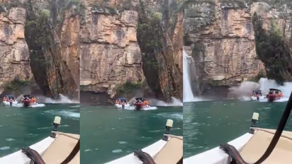 കൂറ്റന്പാറ ഇടിഞ്ഞു വീണു; 7 വിനോദ സഞ്ചാരികള് മരിച്ചു - വീഡിയോ