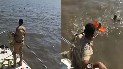 मुंबई पुलिस जवान की बहादुरी..समंदर में डूबती महिला को बचाने लगाई जान की बाजी, Video देख आप भी करेंगे सैल्यूट