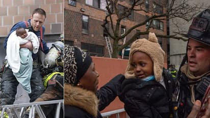 New York में बिल्डिंग में भीषण आग, मासूमों को बचाने जान पर खेल गए फायर फाइटर्स, देखें shocking pictures