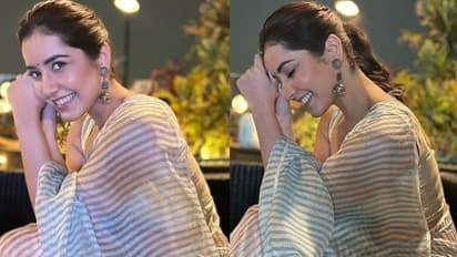 Raashi Khanna: సిల్క్ చీర స్లీవ్ లెస్ జాకెట్... వయ్యారాలతో మైమరిపిస్తున్న ఢిల్లీ బేబీ రాశి ఖన్నా