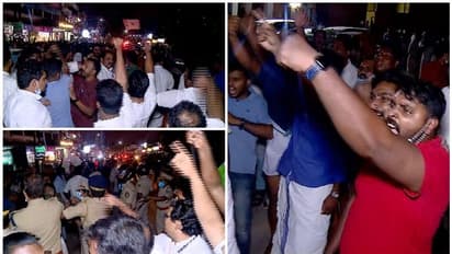 മലപ്പുറത്ത് സുധാകരൻ പങ്കെടുക്കുന്ന പരിപാടിക്കിടെ പ്രതിഷേധം, യൂത്ത് കോൺഗ്രസ്-ഡിവൈഎഫ്ഐ പ്രവർത്തകർ നേർക്കുനേർ