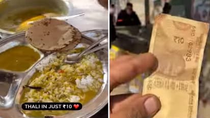 दिल्ली में इस जगह मिल रहा मात्र 10 रु. पेट भर खाना, थाली में है रोटी, दाल, चावल