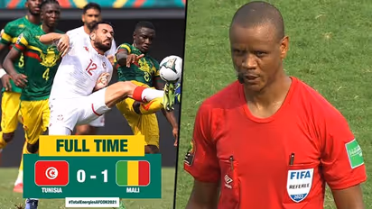 AFCON 2021: Referee blows full-time early twice; furious Tunisia protest after 0-1 loss against Mali